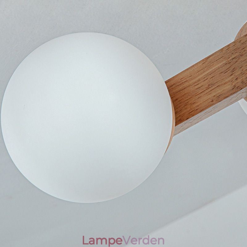 Japansk træloftslampe Magic Bean Molecular Loftlampe