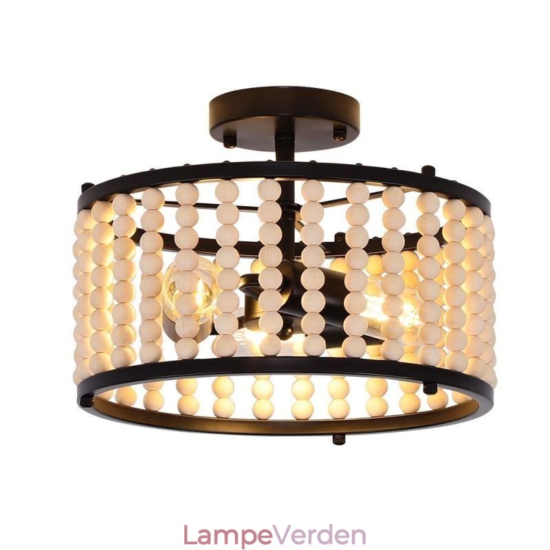3 Lys Loftsbelysning Træperle Loft Lampway Foyer