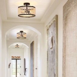 3 Lys Loftsbelysning Træperle Loft Lampway Foyer