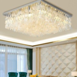Moderne hvid skal-loftslysarmatur Flush Mount lysekrone