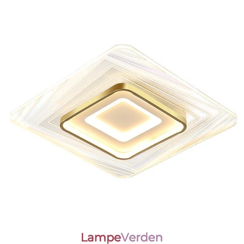 Loftslampe Flush Mount Firkantet Loftslampe