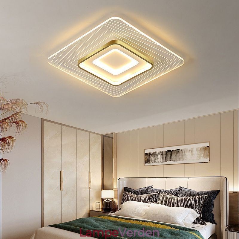 Loftslampe Flush Mount Firkantet Loftslampe