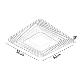 Loftslampe Flush Mount Firkantet Loftslampe