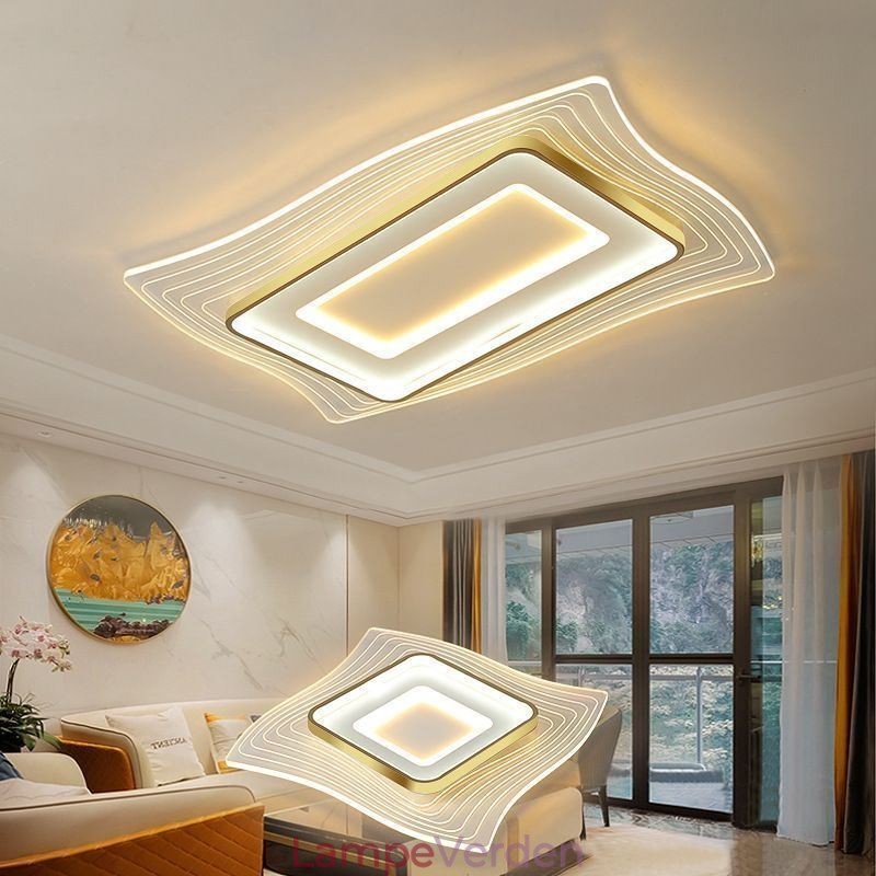 Moderne loftslampe Flush Mount Square Shape Loftslampe