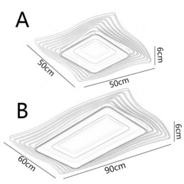 Moderne loftslampe Flush Mount Square Shape Loftslampe