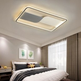 Moderne loftslampearmatur rektangulært indbygningsloftslampe 90*60 cm