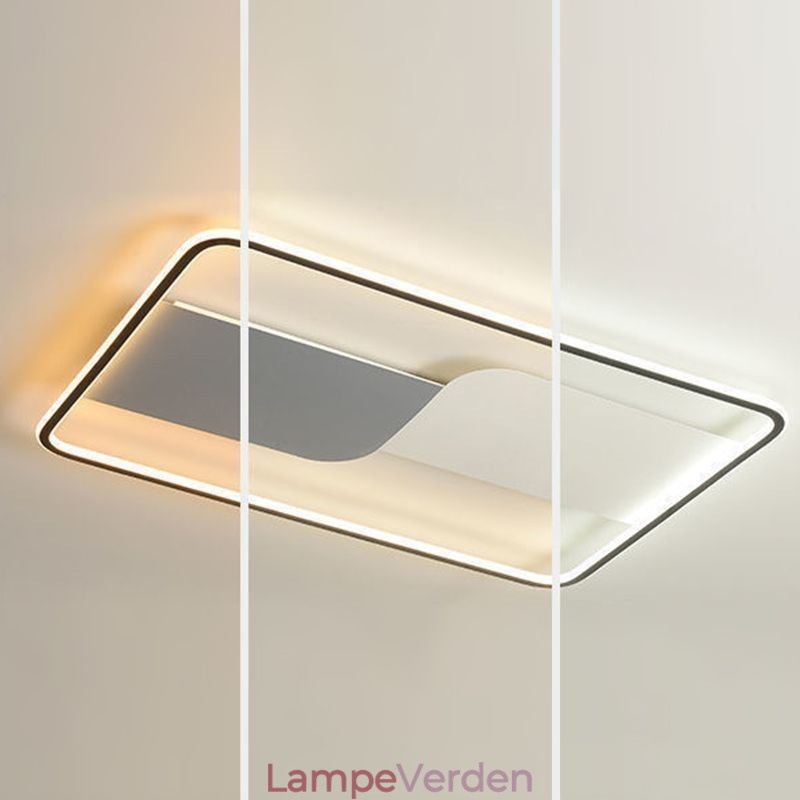 Moderne loftslampearmatur rektangulært indbygningsloftslampe 90*60 cm