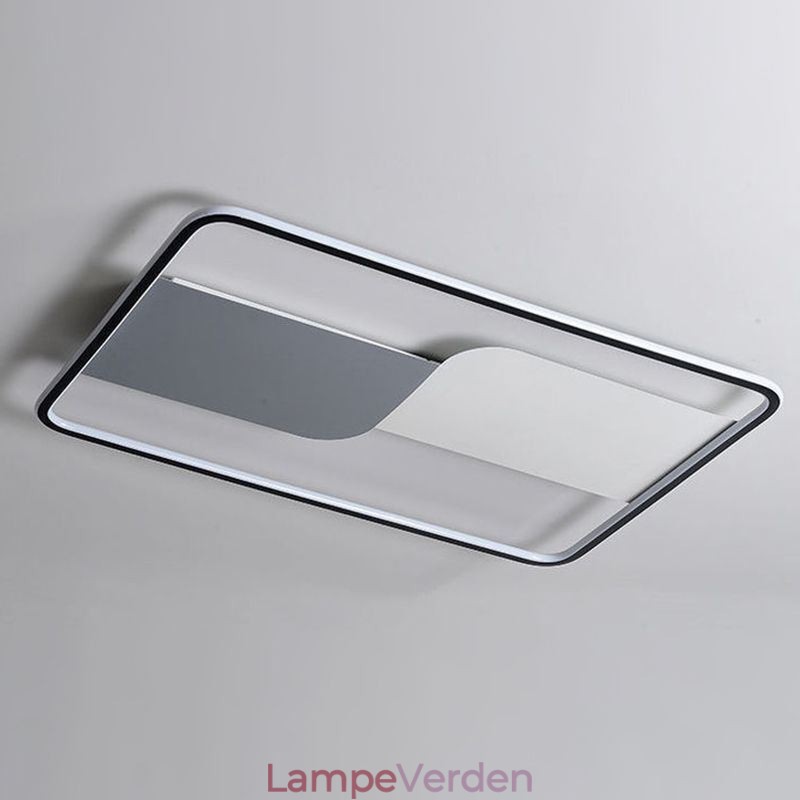 Moderne loftslampearmatur rektangulært indbygningsloftslampe 90*60 cm