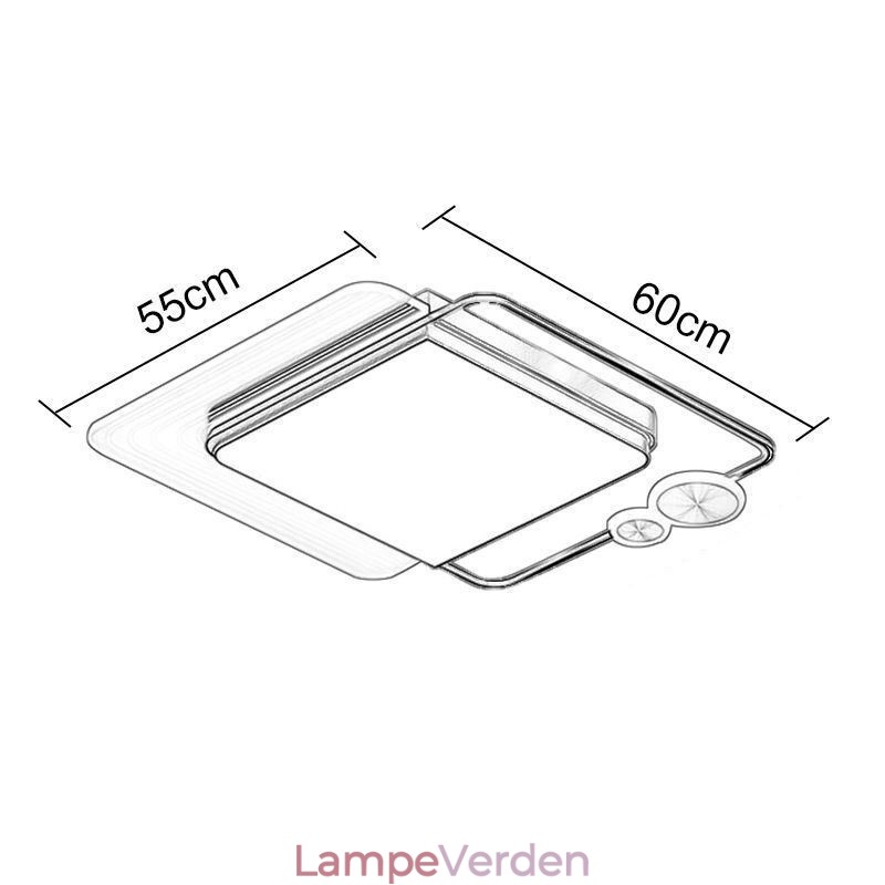 Nordic Ceiling Light Firkantet Akryl Flush Mount Loftsbelysningsarmatur