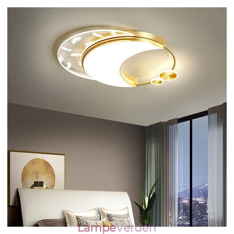 Flush Mount Modern Moon Shape Loftslys