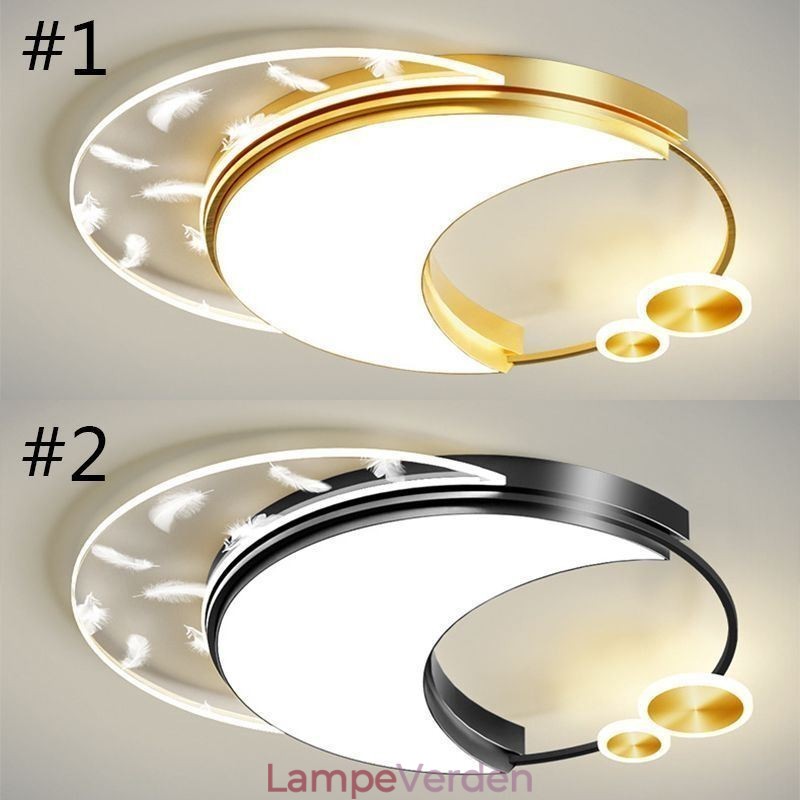 Flush Mount Modern Moon Shape Loftslys