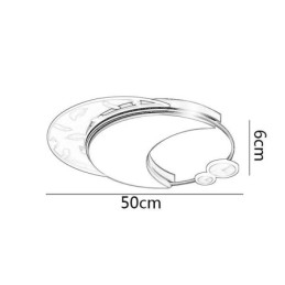 Flush Mount Modern Moon Shape Loftslys