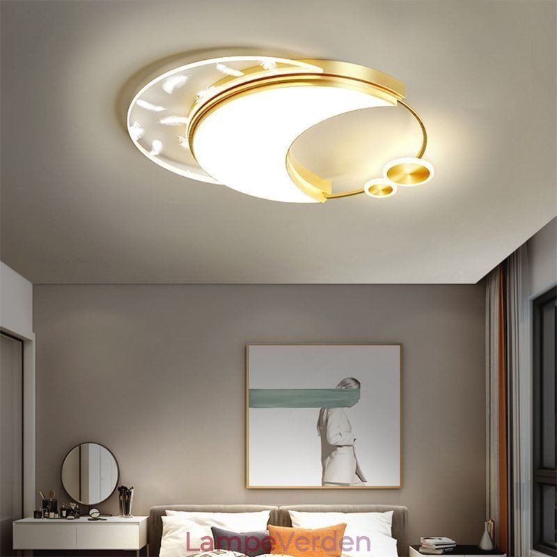 Flush Mount Modern Moon Shape Loftslys