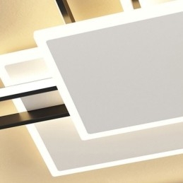 Moderne Golden Flush Mount Geometrisk Lysarmatur Loftslampe 2 Layer