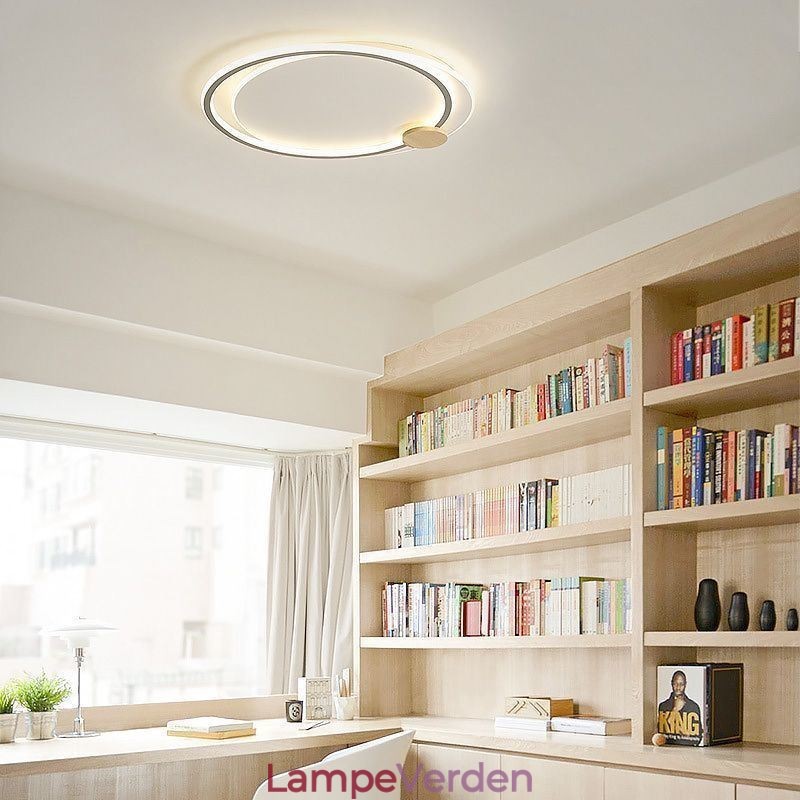 Moderne flush Mount akryl 2-ringe loftslampe