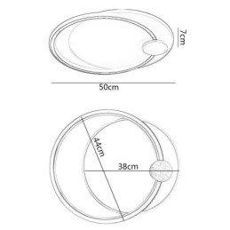 Moderne flush Mount akryl 2-ringe loftslampe