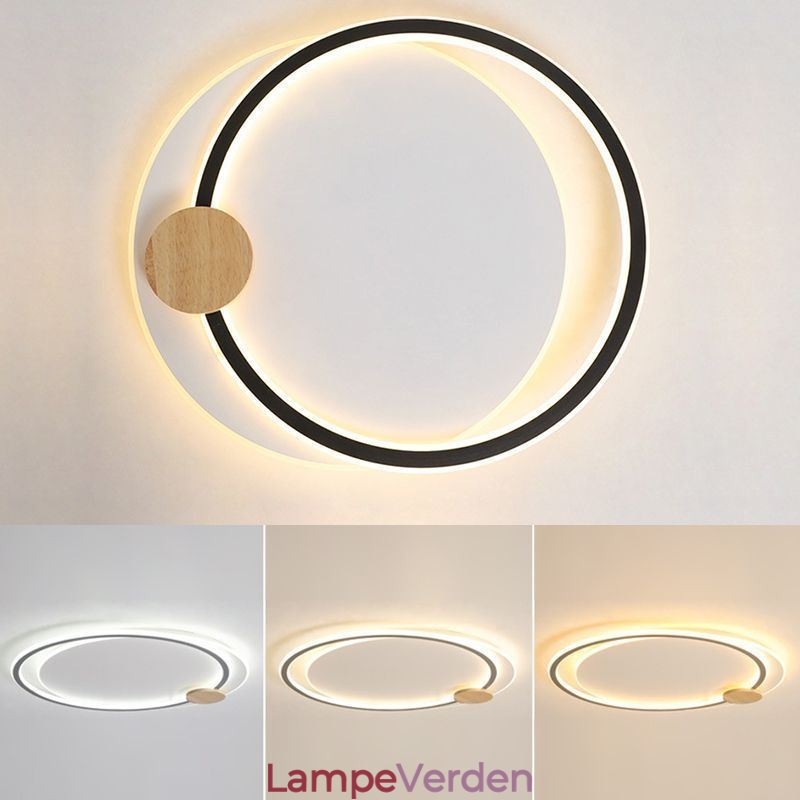 Moderne flush Mount akryl 2-ringe loftslampe