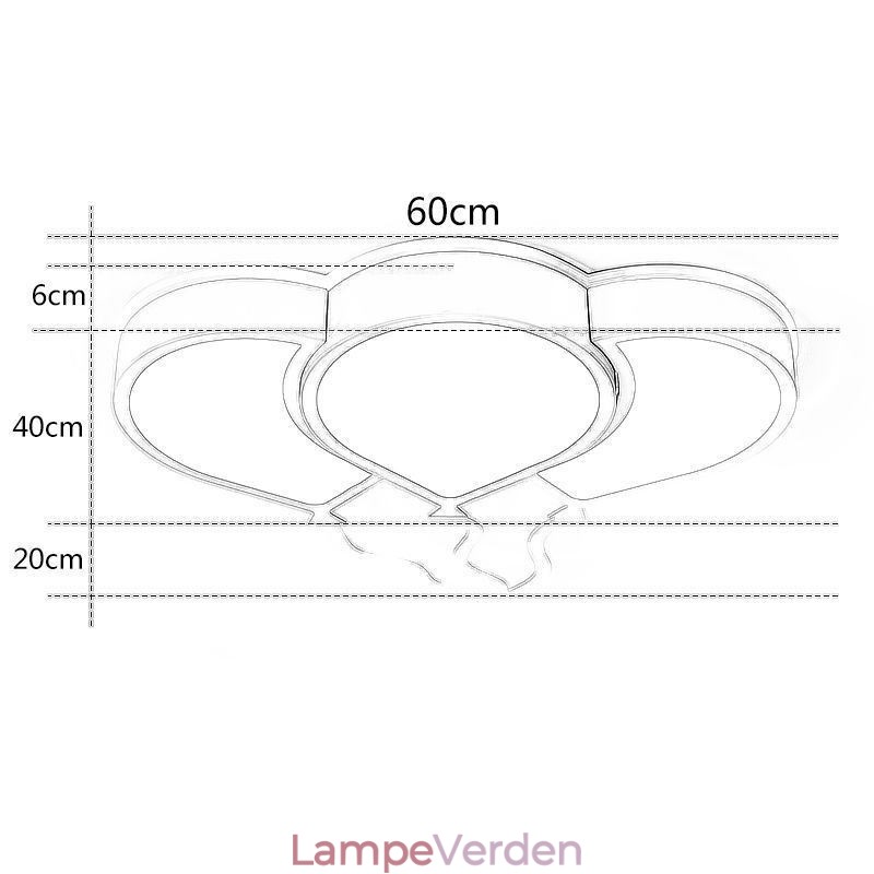 Moderne Flush Mount Loftslampe Dejlig Ballon Shade Loftslampe