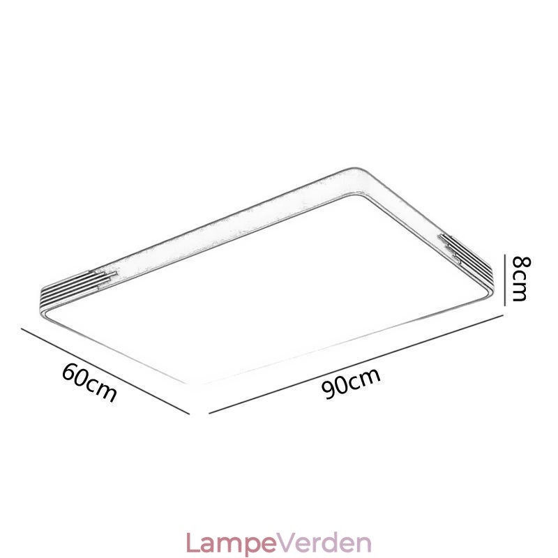 Moderne Flush Mount Loftslampe Rektangulær Loftslampe