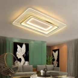 Rektangulær Flush Mount Loftlampe Minimalistisk Akryl Ultratynd Loftslampe