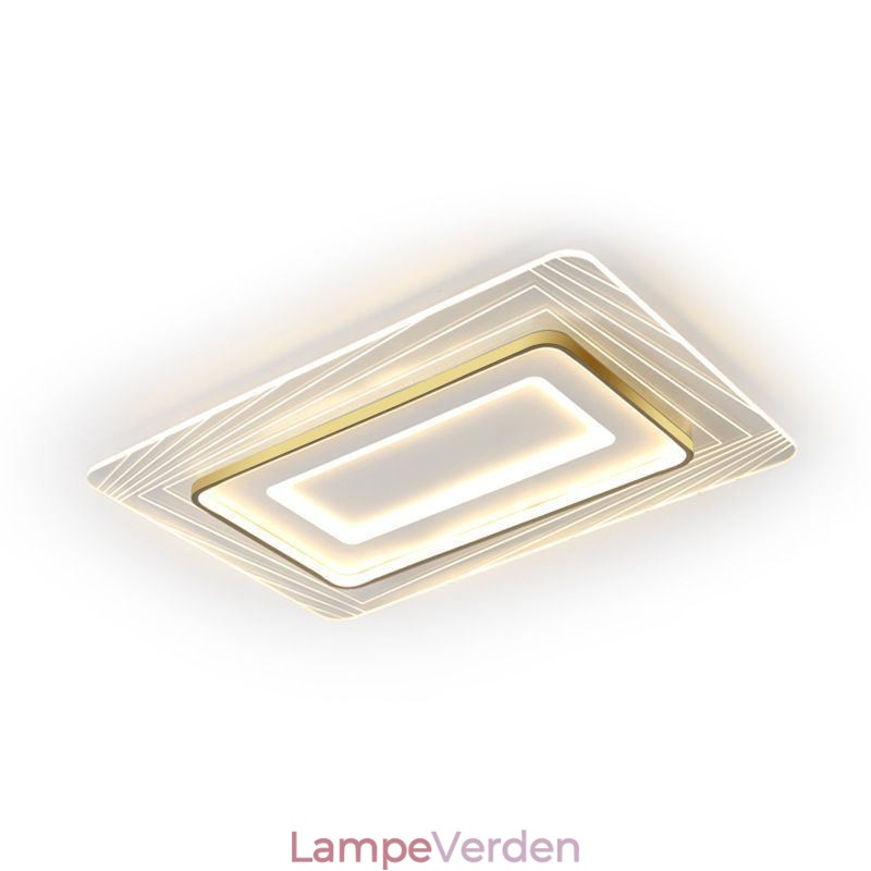 Rektangulær Flush Mount Loftlampe Minimalistisk Akryl Ultratynd Loftslampe