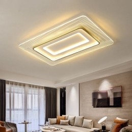 Rektangulær Flush Mount Loftlampe Minimalistisk Akryl Ultratynd Loftslampe