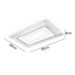 Rektangulær Flush Mount Loftlampe Minimalistisk Akryl Ultratynd Loftslampe