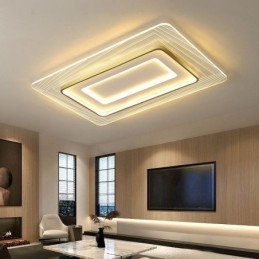 Rektangulær Flush Mount Loftlampe Minimalistisk Akryl Ultratynd Loftslampe