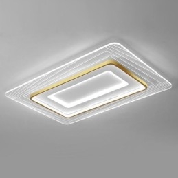 Rektangulær Flush Mount Loftlampe Minimalistisk Akryl Ultratynd Loftslampe