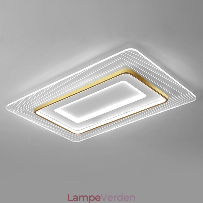 Rektangulær Flush Mount Loftlampe Minimalistisk Akryl Ultratynd Loftslampe