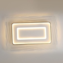 Rektangulær Flush Mount Loftlampe Minimalistisk Akryl Ultratynd Loftslampe