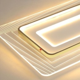 Rektangulær Flush Mount Loftlampe Minimalistisk Akryl Ultratynd Loftslampe