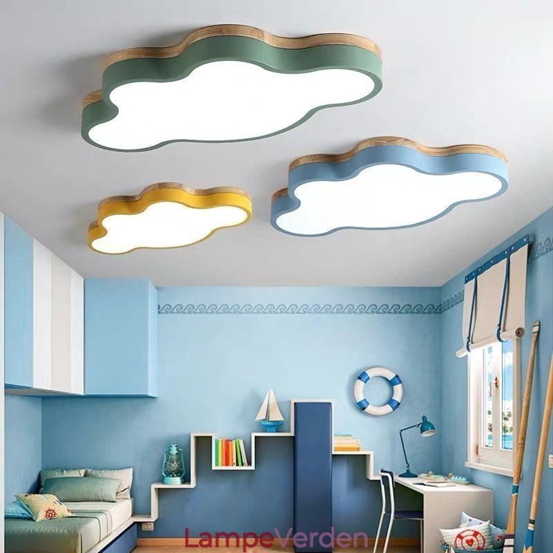 Flush Mount Modern Creative Acryl Cloud Shape Loftslampe Børn