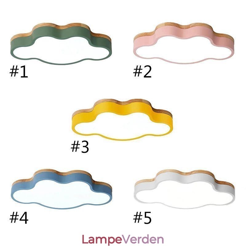 Flush Mount Modern Creative Acryl Cloud Shape Loftslampe Børn
