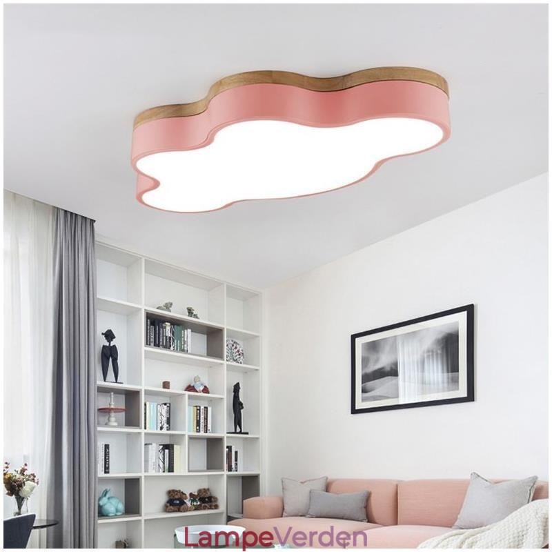 Flush Mount Modern Creative Acryl Cloud Shape Loftslampe Børn