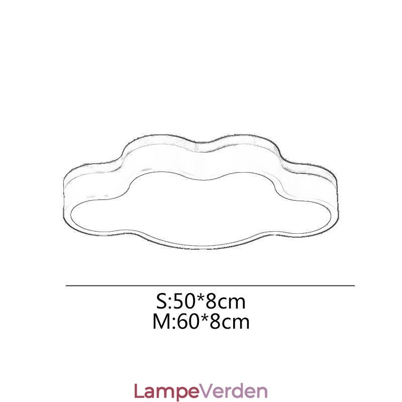 Flush Mount Modern Creative Acryl Cloud Shape Loftslampe Børn