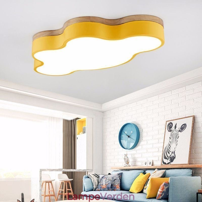 Flush Mount Modern Creative Acryl Cloud Shape Loftslampe Børn