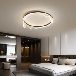 Flush Mount cirkulært loftslys med bølget kantdekoration