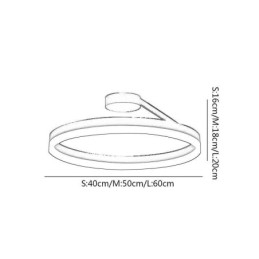 Moderne flush-mount loftlampe armatur Circle Lighting Lampe med akryl lampeskærm