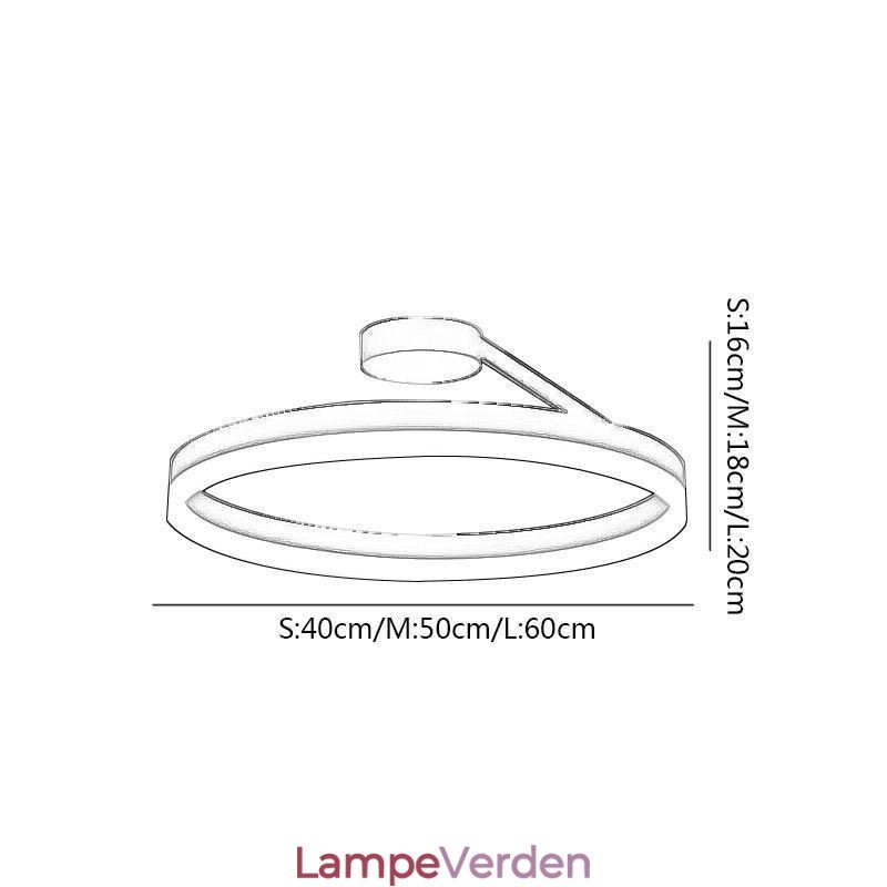 Moderne flush-mount loftlampe armatur Circle Lighting Lampe med akryl lampeskærm
