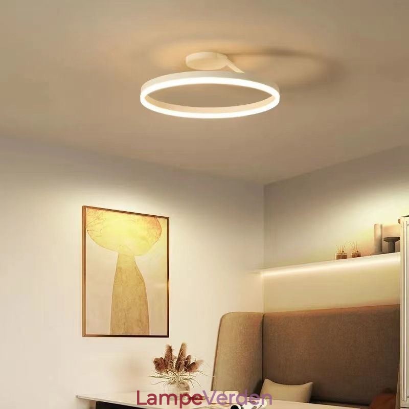 Moderne flush-mount loftlampe armatur Circle Lighting Lampe med akryl lampeskærm