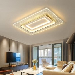 Rektangulær Flush Mount Minimalistisk Akryl Ultratynd Loftslampe