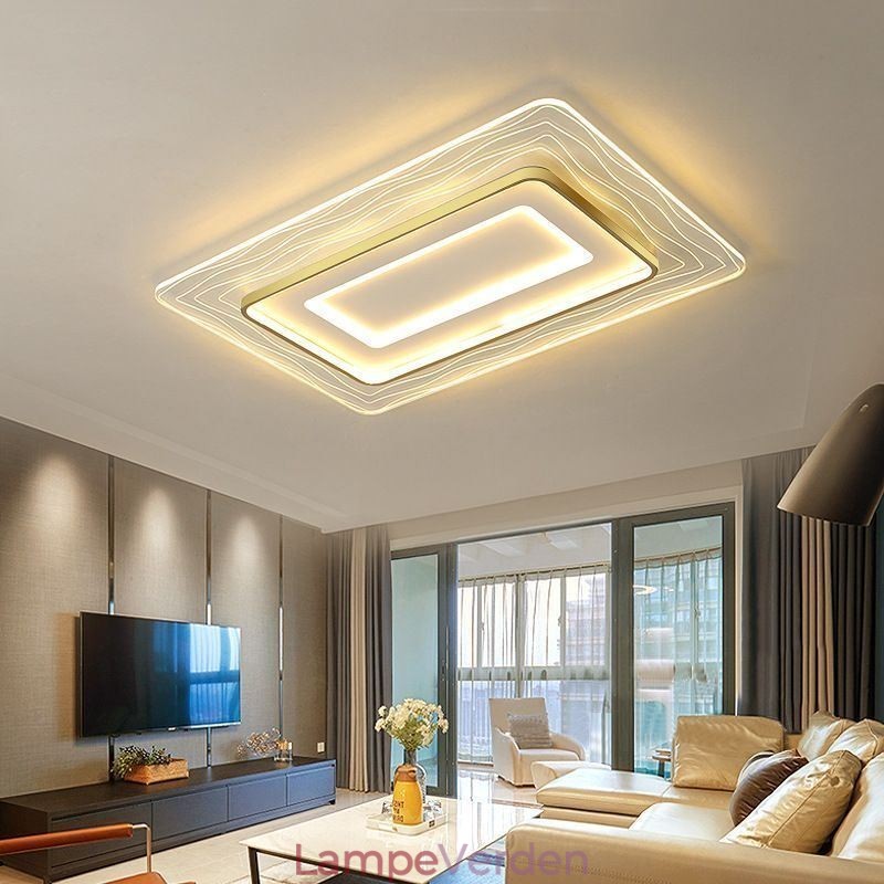 Rektangulær Flush Mount Minimalistisk Akryl Ultratynd Loftslampe