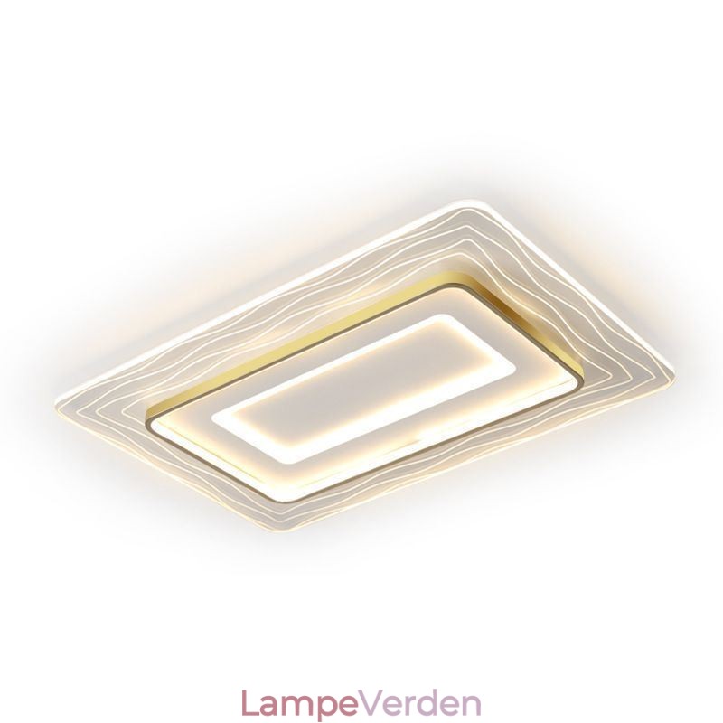 Rektangulær Flush Mount Minimalistisk Akryl Ultratynd Loftslampe