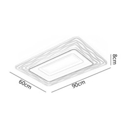 Rektangulær Flush Mount Minimalistisk Akryl Ultratynd Loftslampe