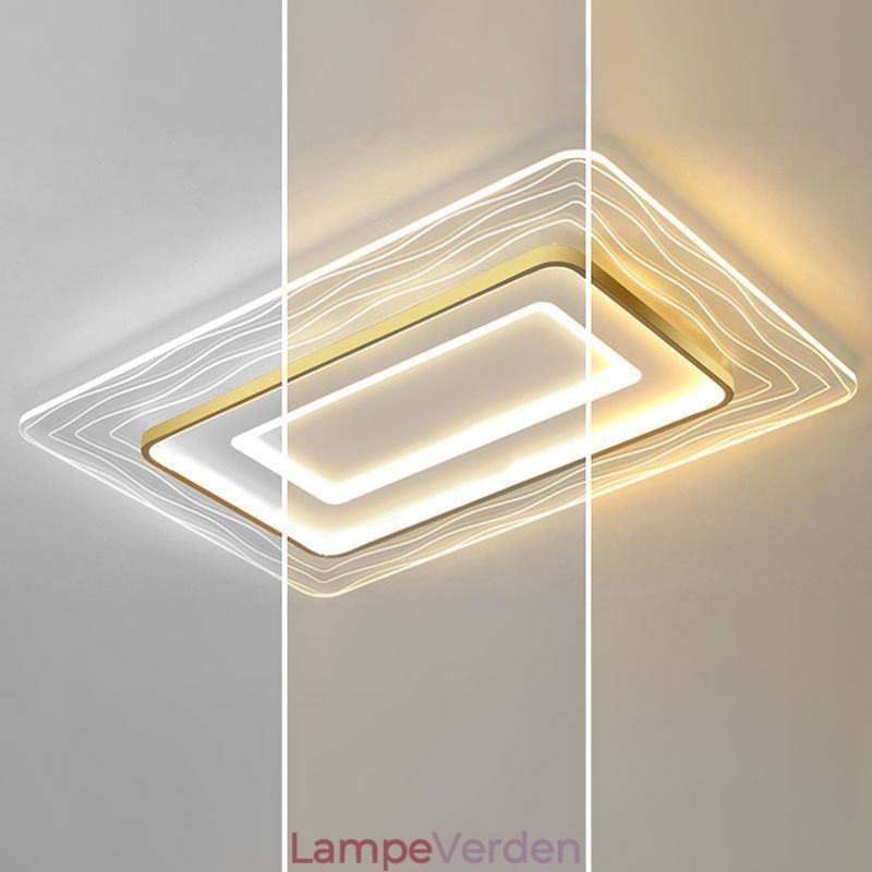 Rektangulær Flush Mount Minimalistisk Akryl Ultratynd Loftslampe