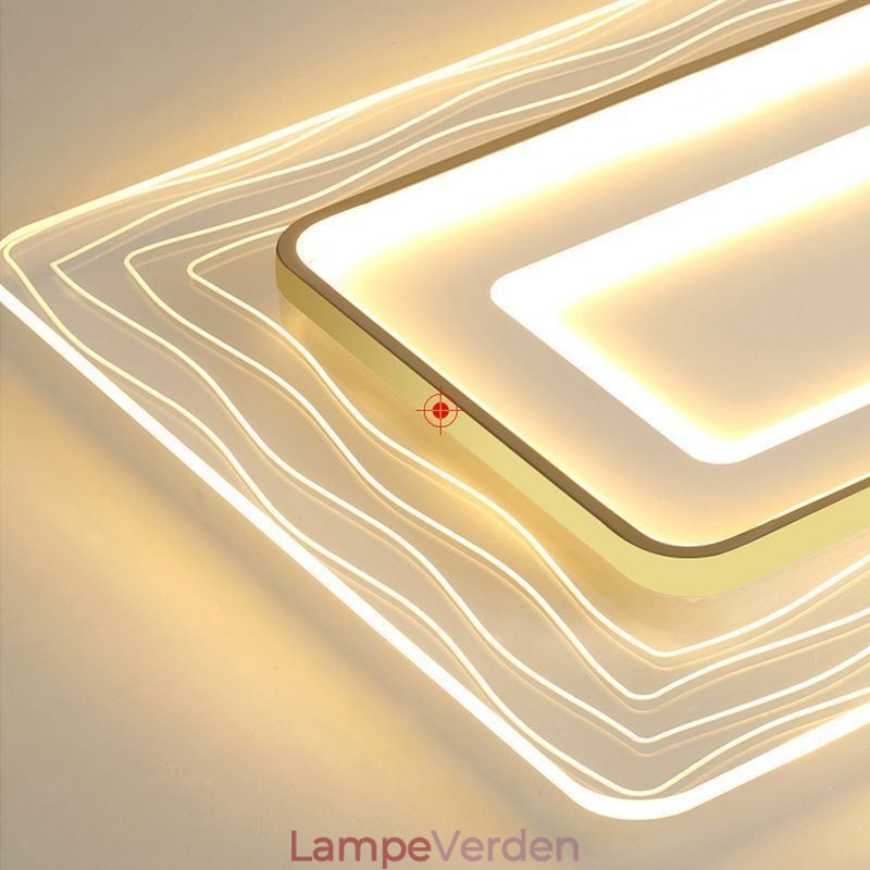 Rektangulær Flush Mount Minimalistisk Akryl Ultratynd Loftslampe