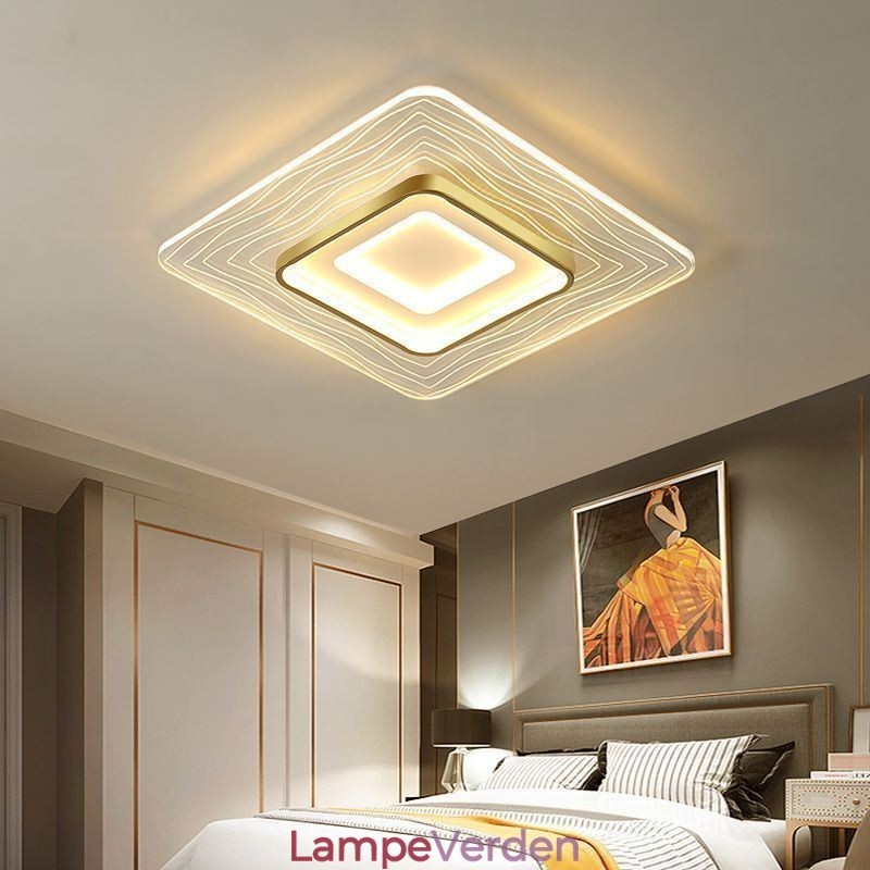 Flush Mount Loftslampe Minimalistisk Akryl Ultratynd Loftslampe
