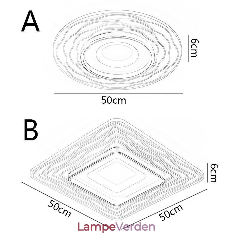 Flush Mount Loftslampe Minimalistisk Akryl Ultratynd Loftslampe
