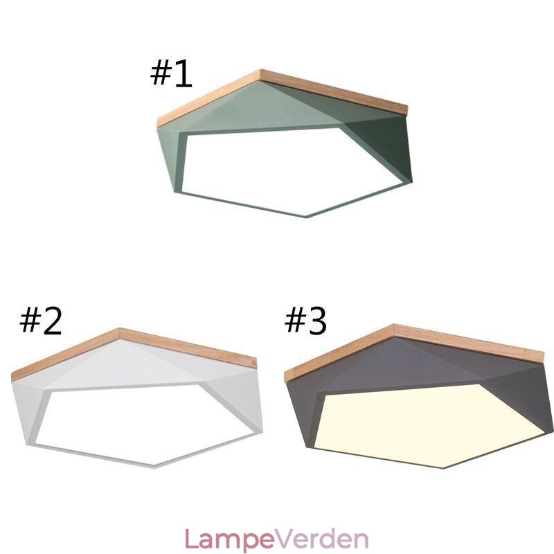 Moderne loftslampe Diamond Shape Design Dæmpbar Flush Mount Loftslampe armatur